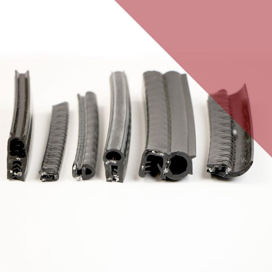 EPDM-Kantenschutz mit Metallband Klemmbereich 1 - 5 mm EPDM-Kantenschutz mit Metallband Klemmbereich 1 - 5 mm